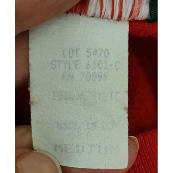 Vintage 80s Long Sleeve Christmas Teddy Bear Sleep Shirt Nightgown Womens M Red - Picture 7 of 7